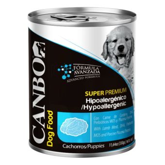 ALIMENTO HÚMEDO PARA PERROS CANBO CACHORRO HIPOALERGENICO (CORDERO) – LATA x 330 GR