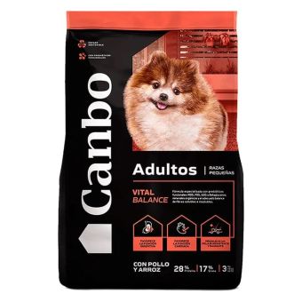 ALIMENTO SECO PARA PERROS CANBO PERRO ADULTO RAZA PEQUEÑA (POLLO Y ARROZ) – BOLSA x 3 KG
