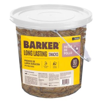 Barker Balde Long Lasting Snacks Patas De Pollo (80 Unidades)