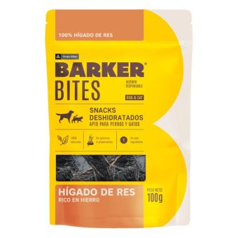 Barker Bites Hígado De Res Deshidratado 100 gr