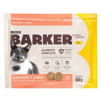 Barker Gatos Salmón y Jurel Comida Congelada BARF 500 gr