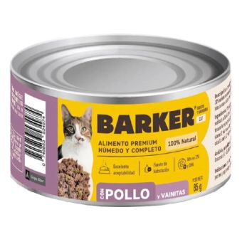 Barker Lata Gato Pollo y Vainitas 85Gr