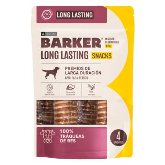 Barker Snack Tráqueas de res - 4 Unid