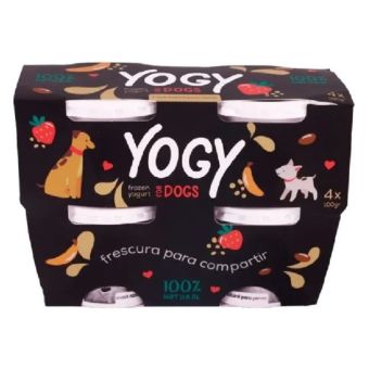 Barker Yogy Helado de Yogurt para Perro Fresa y Plátano Pack 4 und x 100Gr