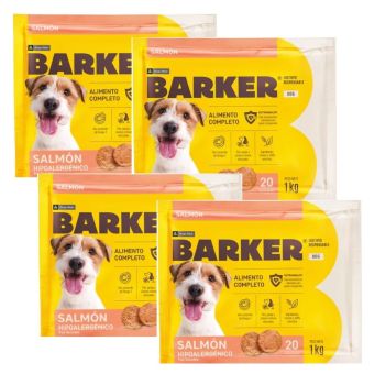Combo Barker Hamburguesas de Salmón 20 unids. 1kg x 4