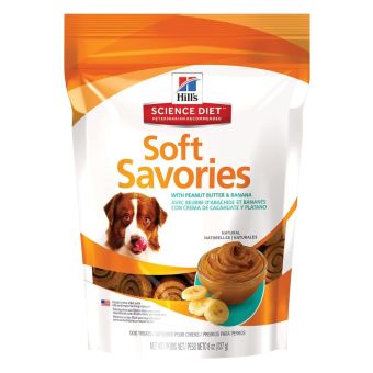 HILLS SOFT SAVORIES CACAHUATE&BANANA (PERRO)- 227 GR