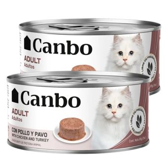 Pack x2 Paté para Gato Adulto Canbo Pollo y Pavo 85 gr