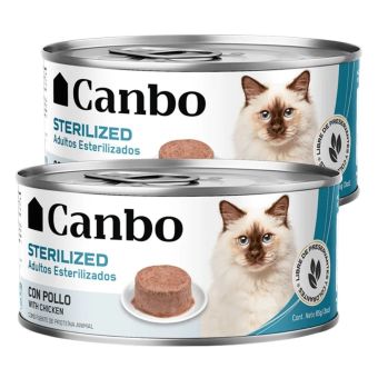Pack x2 Paté para Gato Adulto Esterilizado Canbo Pollo 85 gr
