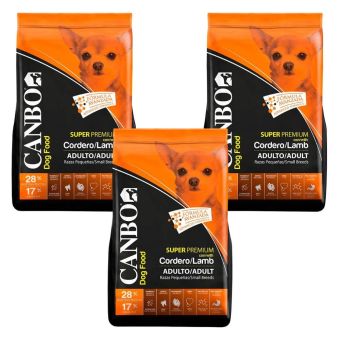 Promoción 3 Bolsas de Canbo Dog Adulto Cordero Razas Pequeñas 3Kg